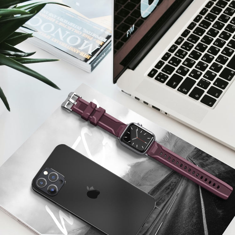 Mega Pænt Silikone Universal Rem passer til Apple Smartwatch - Rød#serie_1