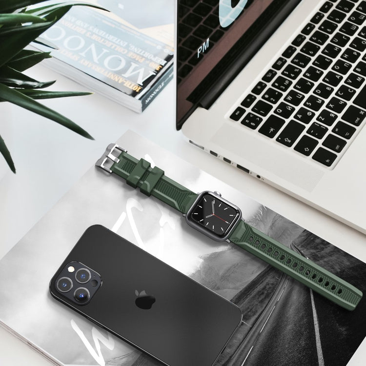 Mega Pænt Silikone Universal Rem passer til Apple Smartwatch - Grøn#serie_2