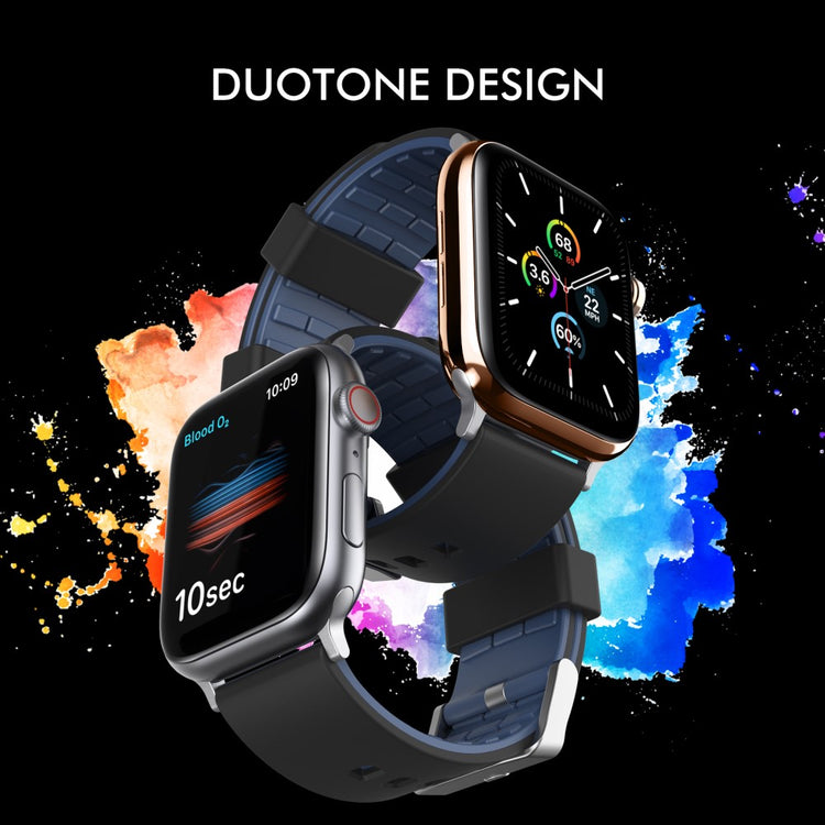 Vildt Godt Silikone Universal Rem passer til Apple Smartwatch - Sort#serie_1