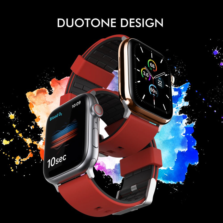 Vildt Godt Silikone Universal Rem passer til Apple Smartwatch - Rød#serie_2