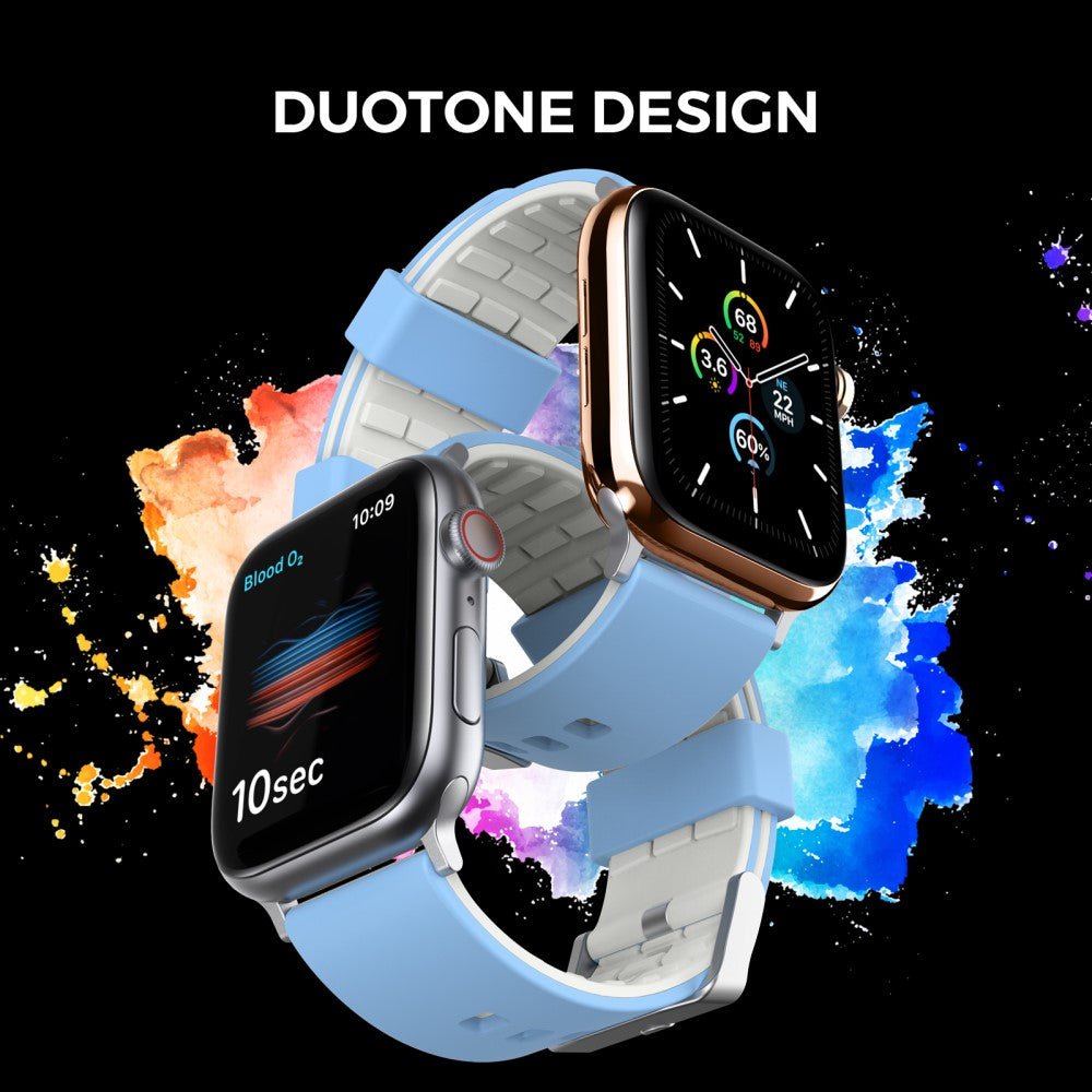Vildt Godt Silikone Universal Rem passer til Apple Smartwatch - Blå#serie_5