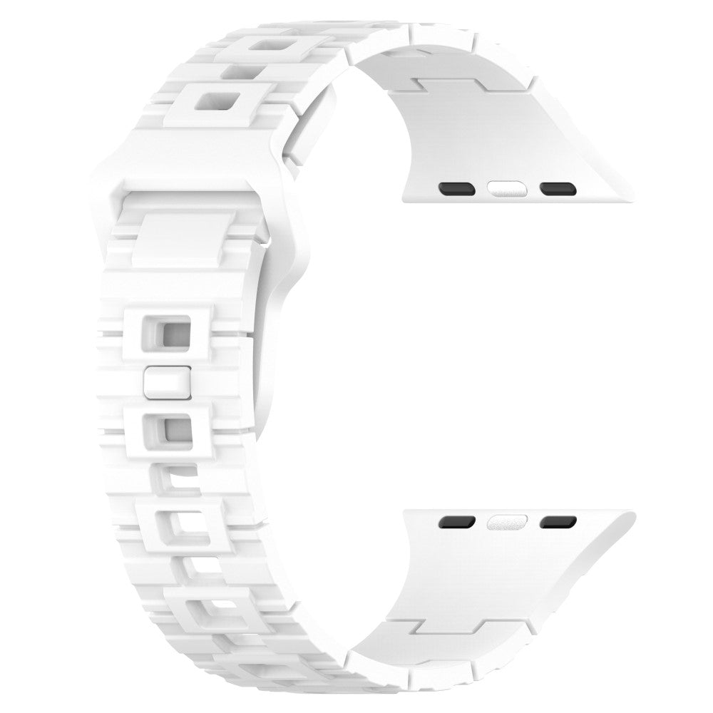 Mega Fed Silikone Universal Rem passer til Apple Smartwatch - Hvid#serie_8