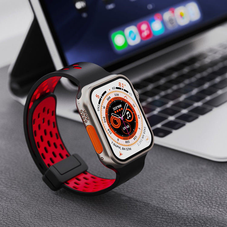Mega Flot Silikone Universal Rem passer til Apple Smartwatch - Blå#serie_16