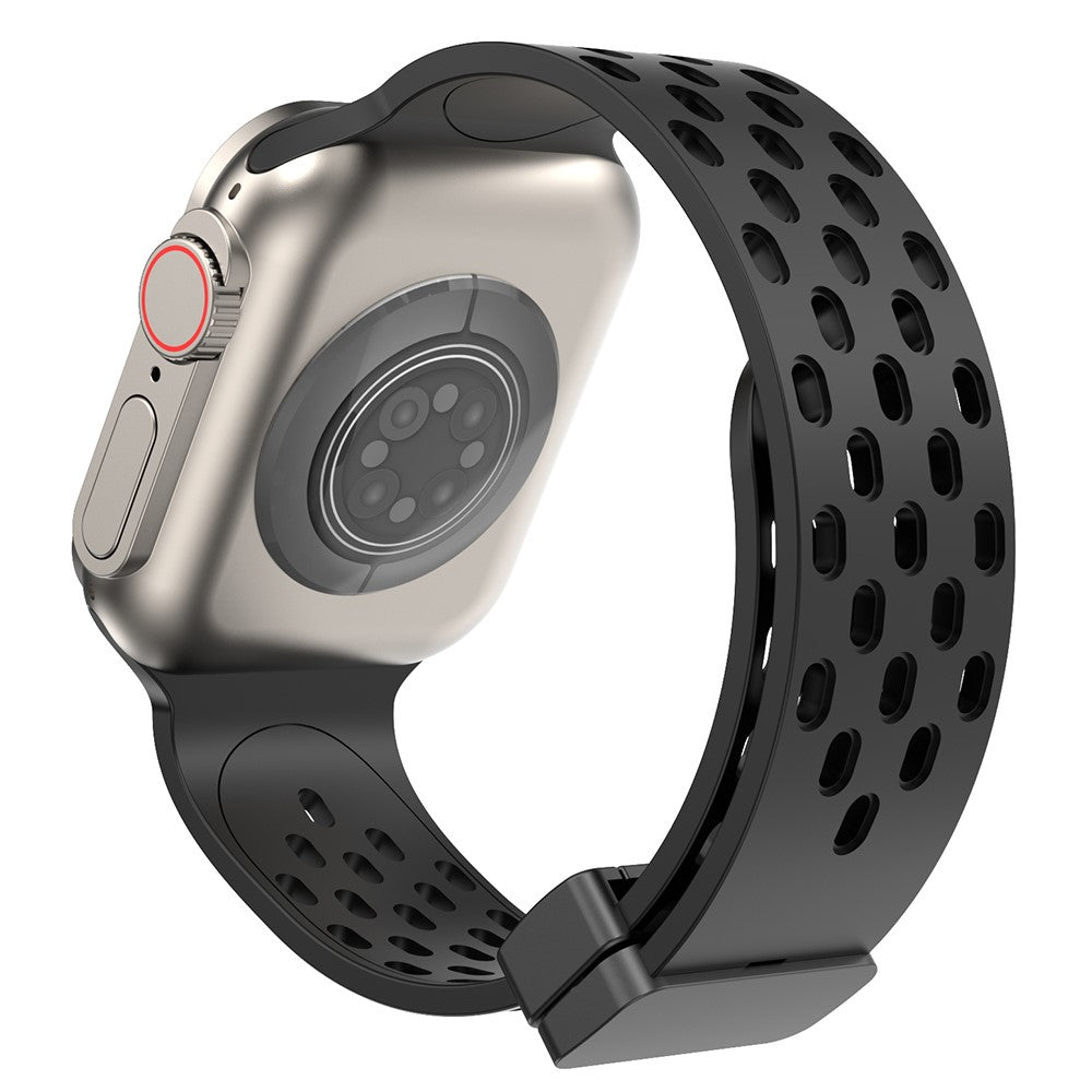 Mega Flot Silikone Universal Rem passer til Apple Smartwatch - Sort#serie_8