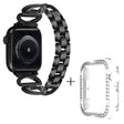 Apple Watch SE 2022 (40mm) X-Shape rhinestone décor metal strap with clear cover