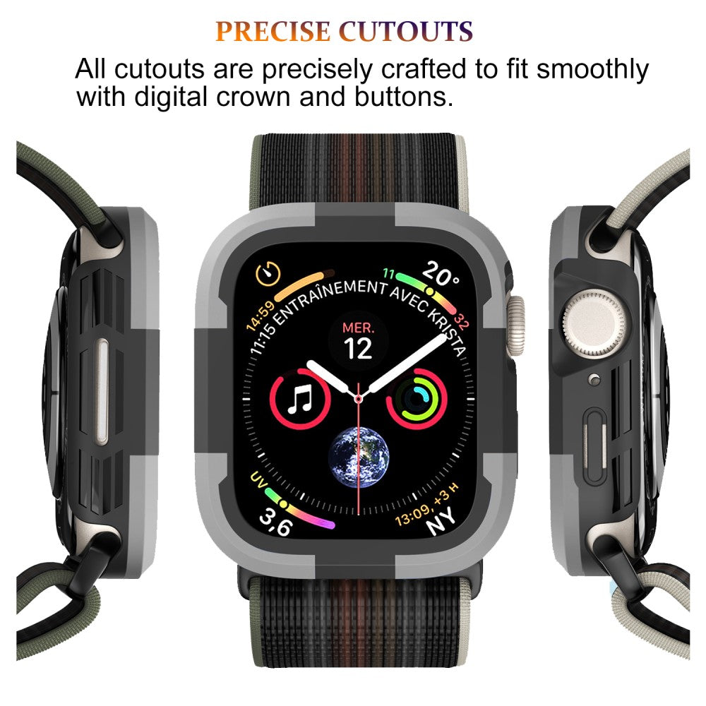 Beskyttende Silikone Universal Bumper passer til Apple Smartwatch - Sølv#serie_1