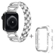 Apple Watch SE 2022 (44mm) X-Shape rhinestone décor metal strap with clear cover