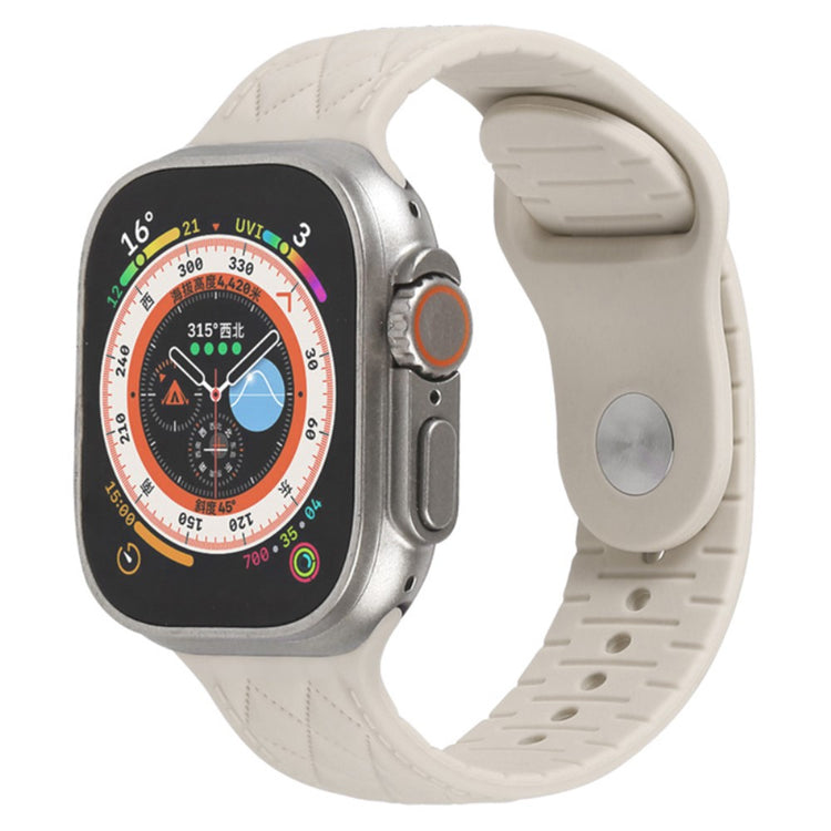 Mega Godt Silikone Universal Rem passer til Apple Smartwatch - Hvid#serie_10