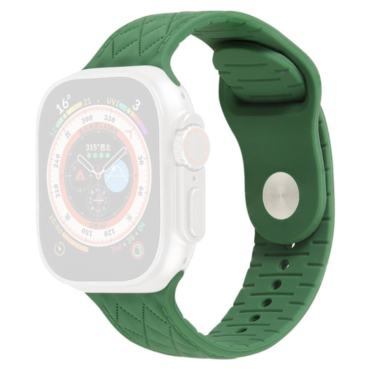 Apple Watch Series 9 45mm / Ultra 2 textured silicone strap - Army Green#serie_12
