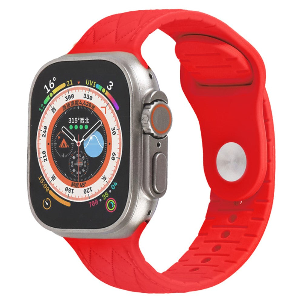 Mega Godt Silikone Universal Rem passer til Apple Smartwatch - Rød#serie_15