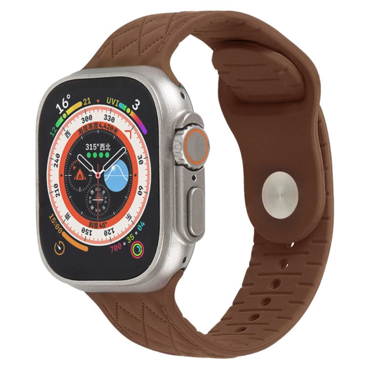 Mega Godt Silikone Universal Rem passer til Apple Smartwatch - Brun#serie_6