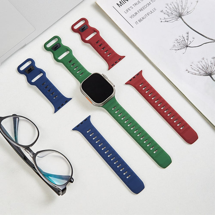 Vildt Pænt Silikone Universal Rem passer til Apple Smartwatch - Blå#serie_5