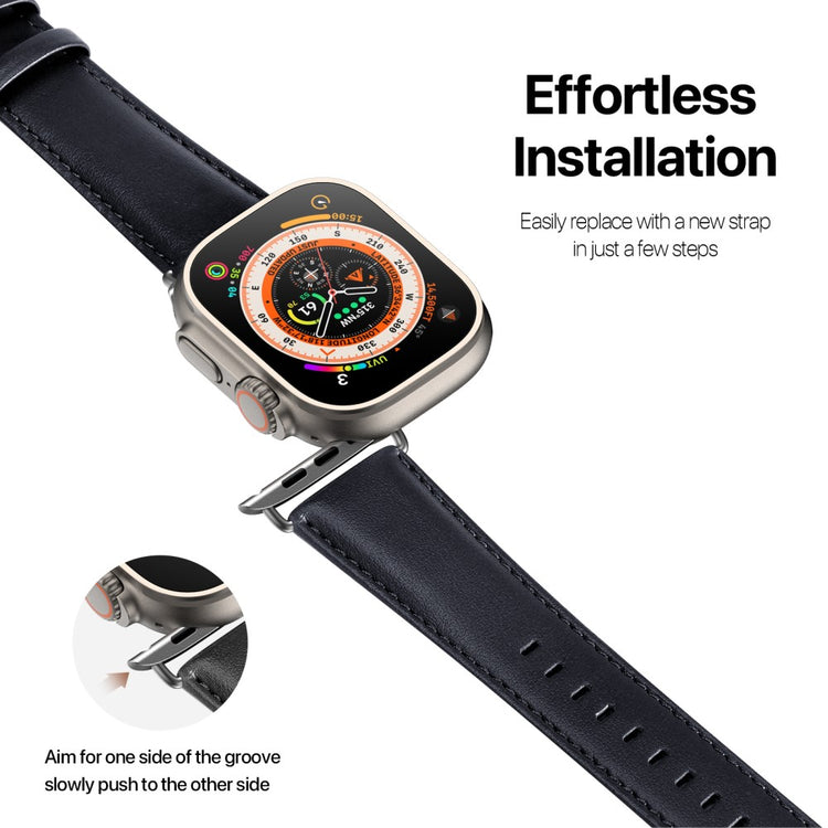 DUX DUCIS YS Apple Watch Series 9 45mm / Ultra 2 Cowhide leather strap - Blue#serie_1