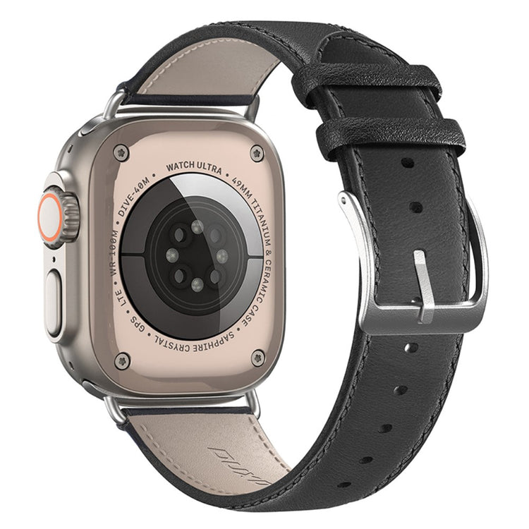 DUX DUCIS YS Apple Watch Series 9 45mm / Ultra 2 Cowhide leather strap - Black#serie_2