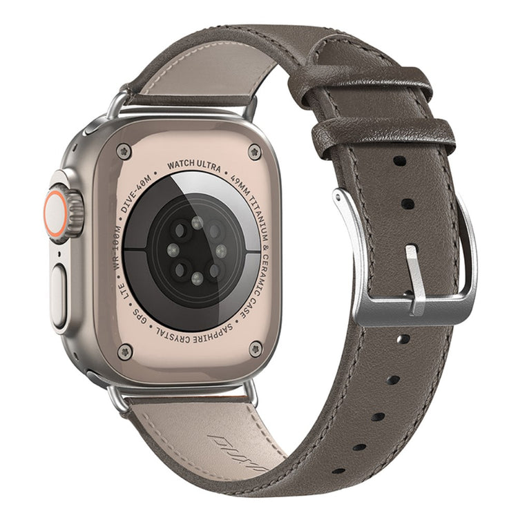 DUX DUCIS YS Apple Watch Series 9 45mm / Ultra 2 Cowhide leather strap - Grey#serie_4