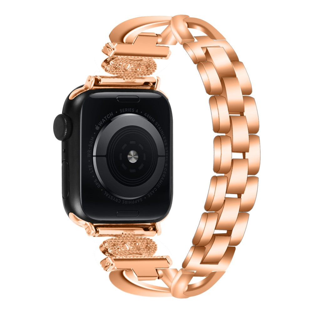 Vildt Rart Metal Og Rhinsten Universal Rem passer til Apple Smartwatch - Pink#serie_2