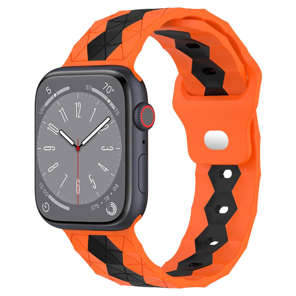 Nydelig Silikone Universal Rem passer til Apple Smartwatch - Orange#serie_3