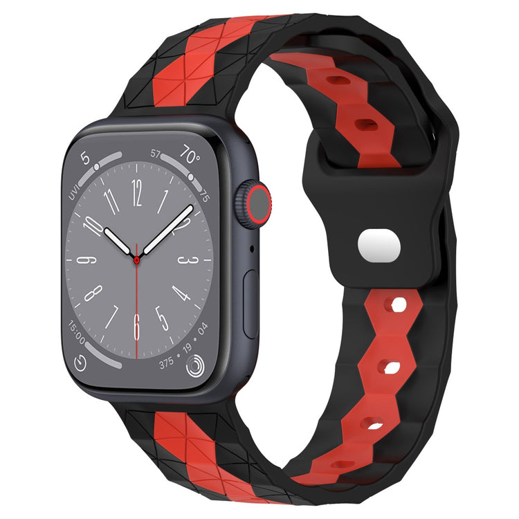 Nydelig Silikone Universal Rem passer til Apple Smartwatch - Rød#serie_7