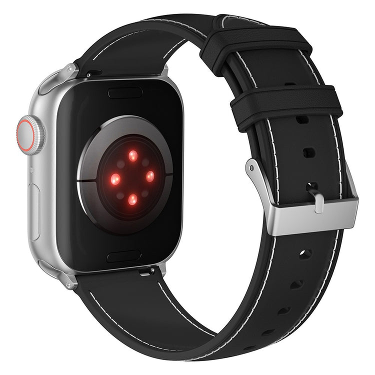 Apple Watch Series 9 45mm / Ultra 2 stitching style strap - Black#serie_1