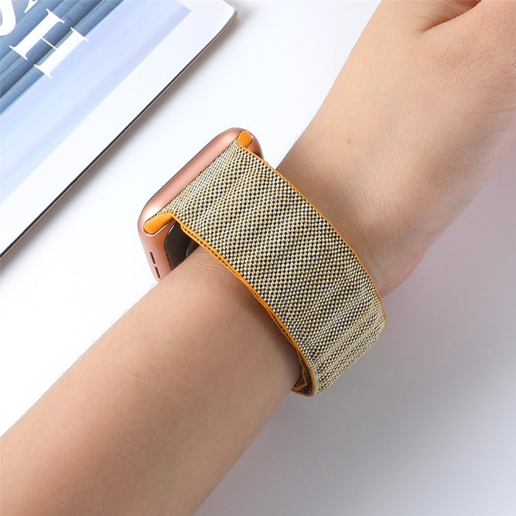Apple Watch Series 9 41mm denim cloth style strap - Light Yellow#serie_2