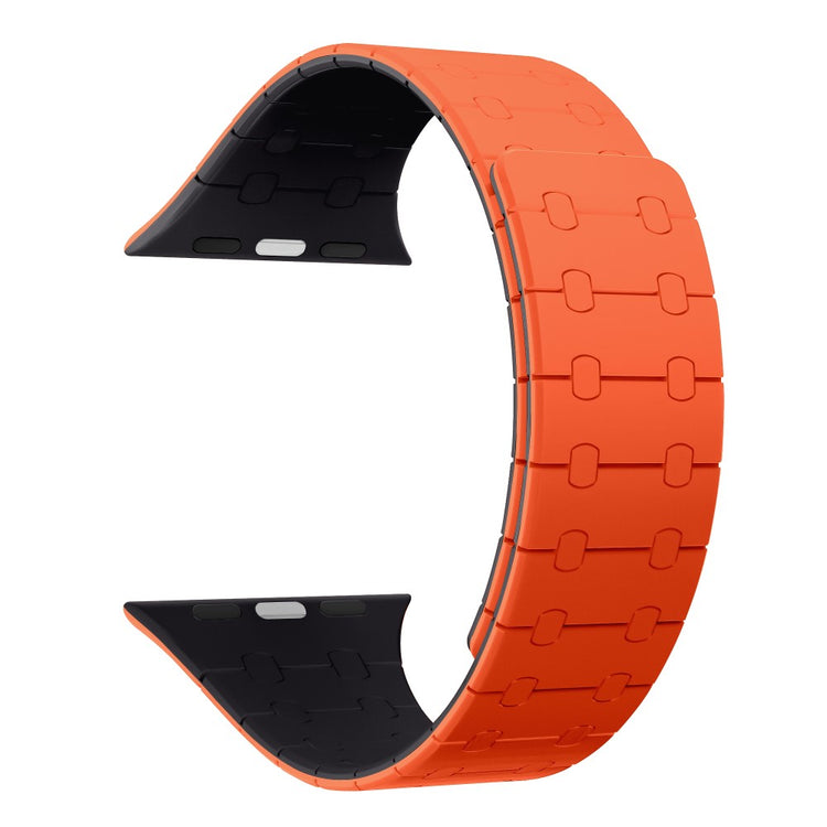 Apple Watch Series 9 45mm / Ultra 2 silicone strap - Orange/ Midnight#serie_1