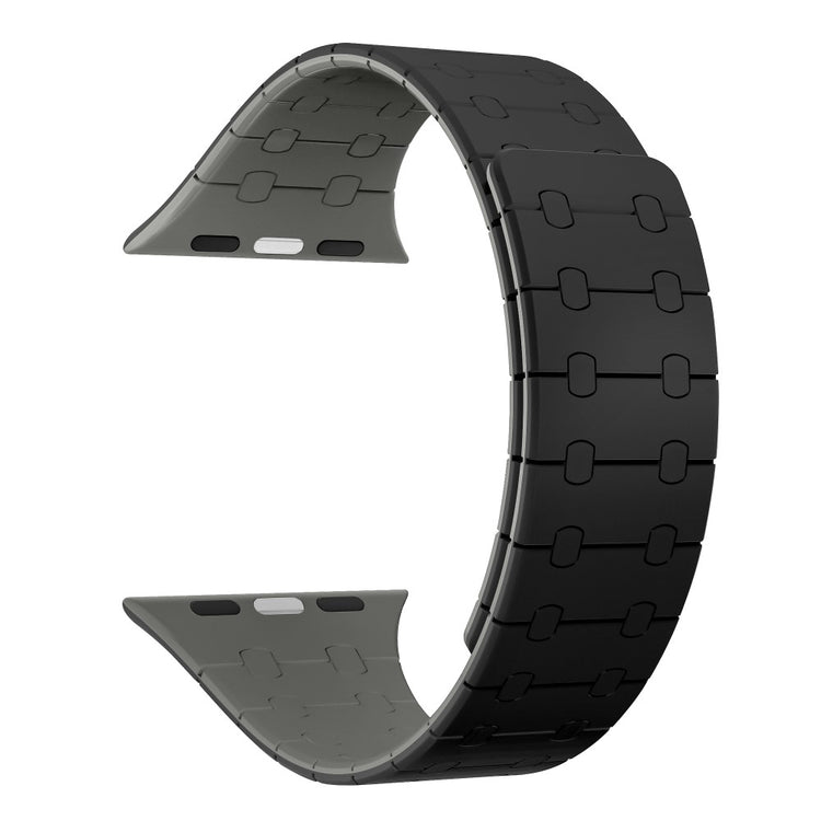 Apple Watch Series 9 45mm / Ultra 2 silicone strap - Black / Grey#serie_2