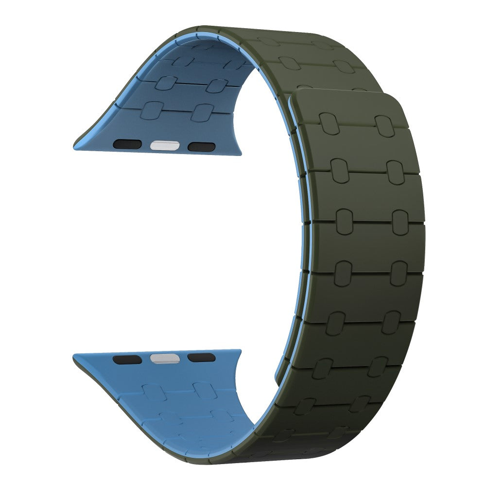 Apple Watch Series 9 45mm / Ultra 2 silicone strap - Green+Deep Blue#serie_4