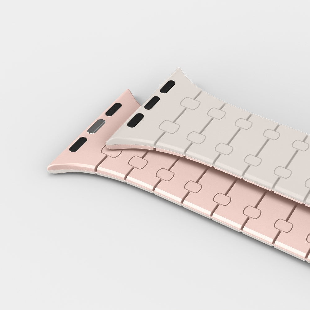 Apple Watch Series 9 45mm / Ultra 2 silicone strap - Starlight+Pink#serie_5