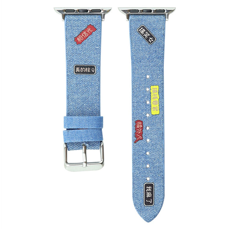 Apple Watch Series 9 41mm cute words nylon strap - Blue#serie_4