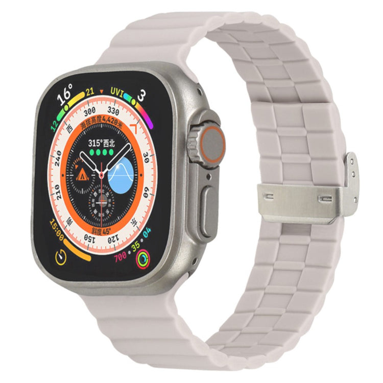 Vildt Fint Silikone Universal Rem passer til Apple Smartwatch - Sølv#serie_5