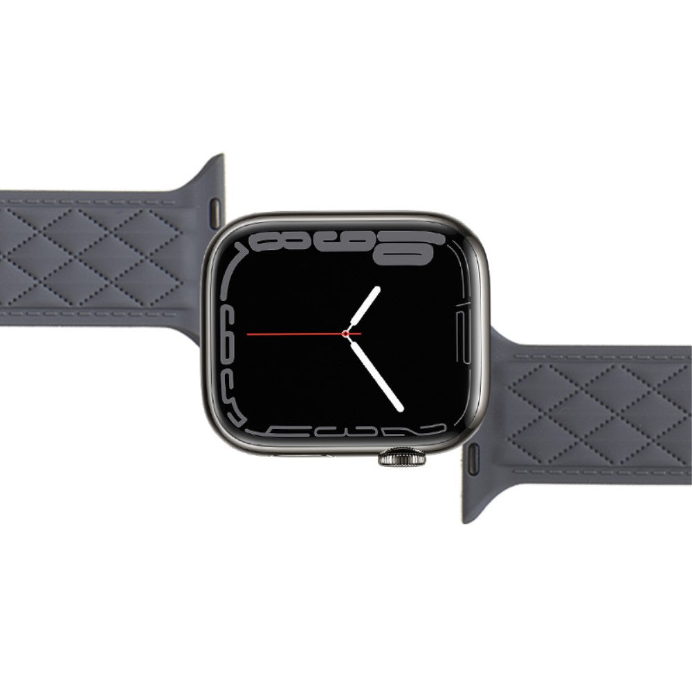 Fantastisk Silikone Universal Rem passer til Apple Smartwatch - Sort#serie_7