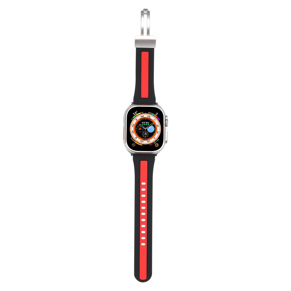 Apple Watch Series 9 41mm bi-color silicone strap - Red / Black#serie_1