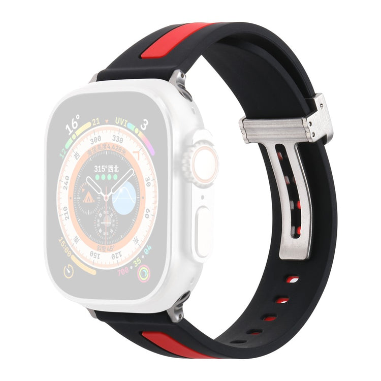 Apple Watch Series 9 41mm bi-color silicone strap - Red / Black#serie_1