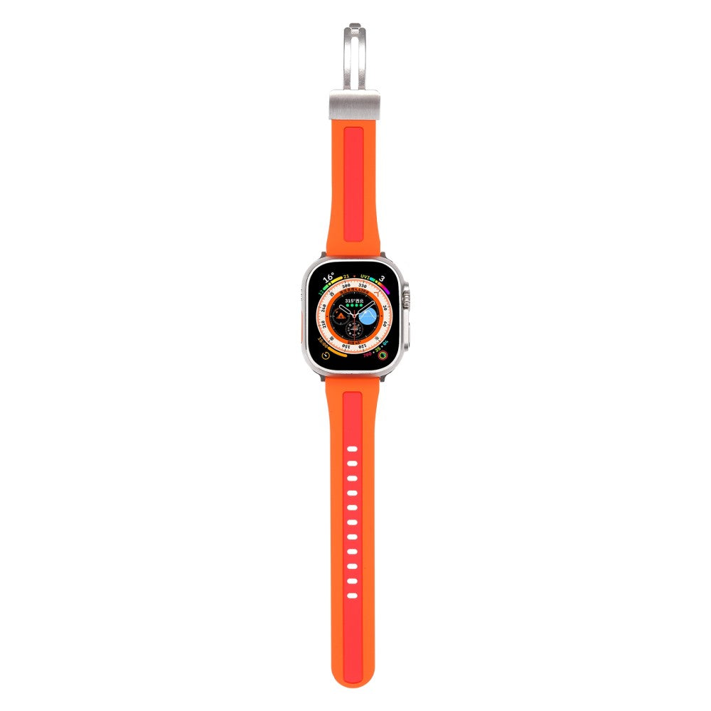 Apple Watch Series 9 41mm bi-color silicone strap - Orange / Red#serie_4