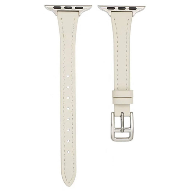 Apple Watch Series 9 41mm Genuine leather strap - White#serie_5
