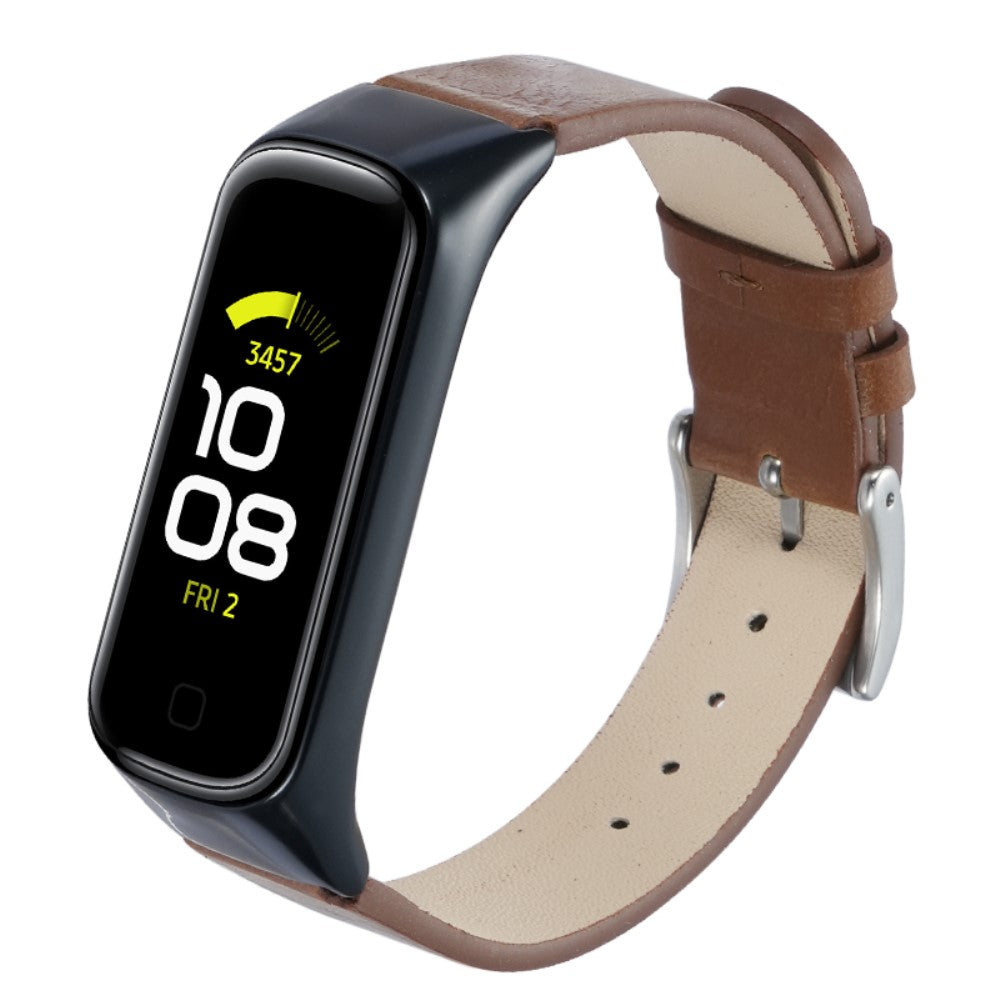 Meget Smuk Ægte Læder Rem passer til Samsung Galaxy Fit 2 - Brun#serie_2