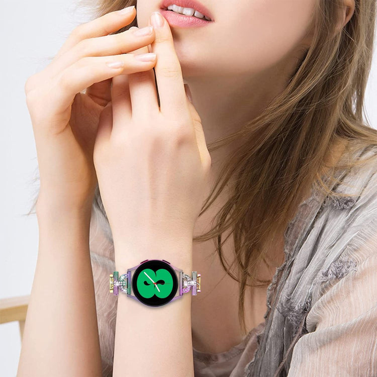 Yndigt Metal Og Rhinsten Universal Rem passer til Samsung Smartwatch - Flerfarvet#serie_4