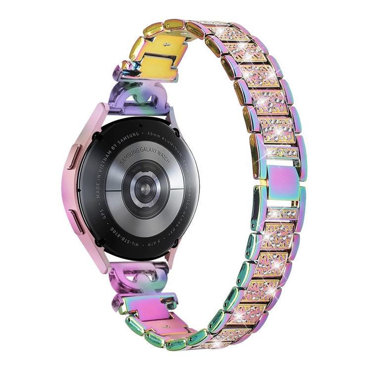 Yndigt Metal Og Rhinsten Universal Rem passer til Samsung Smartwatch - Flerfarvet#serie_4
