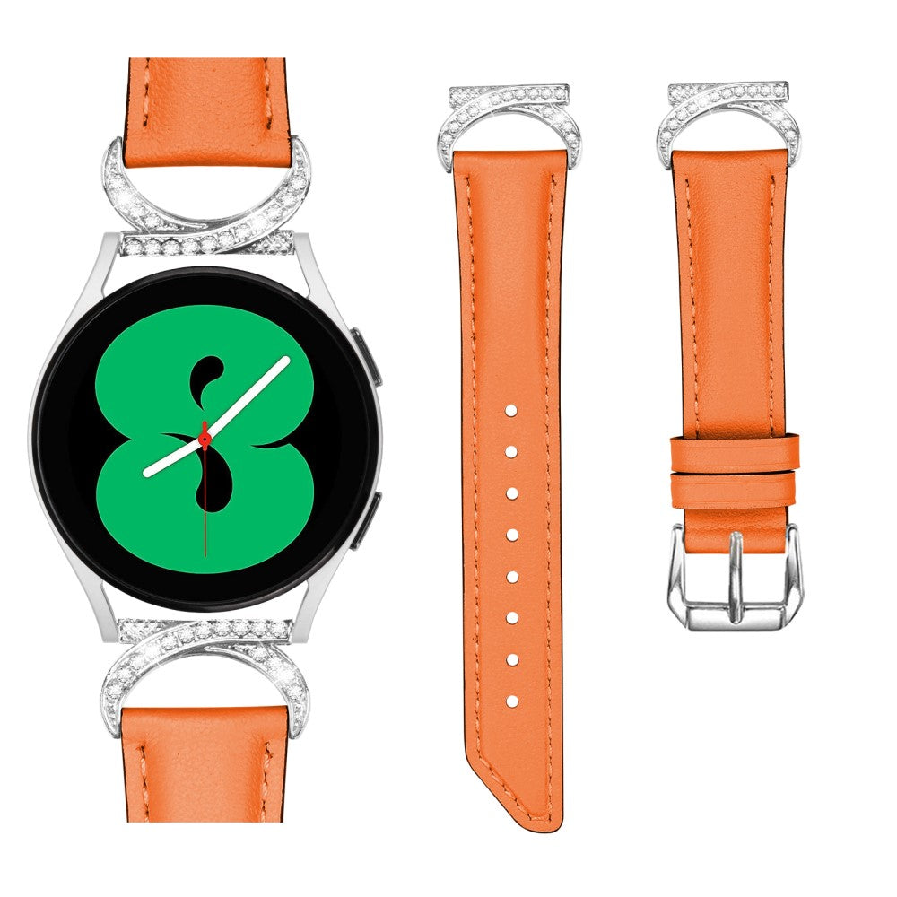 Meget Smuk Kunstlæder Universal Rem passer til Samsung Smartwatch - Orange#serie_1