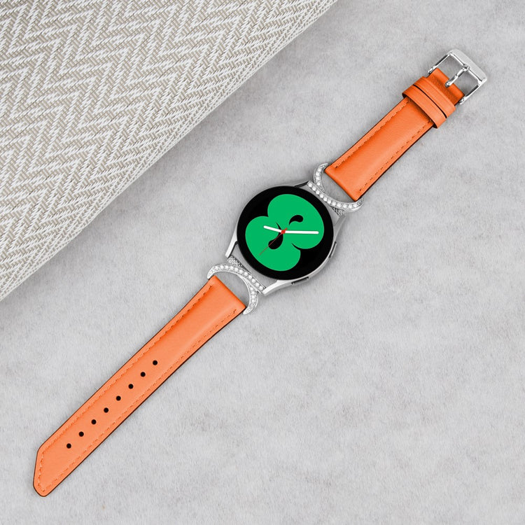 Meget Smuk Kunstlæder Universal Rem passer til Samsung Smartwatch - Orange#serie_1
