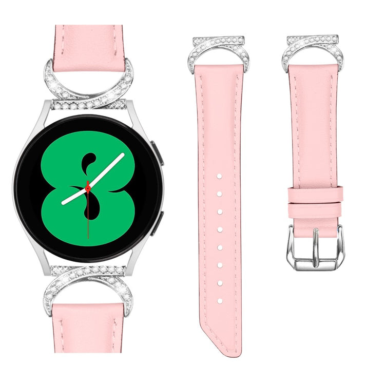 Meget Smuk Kunstlæder Universal Rem passer til Samsung Smartwatch - Pink#serie_2