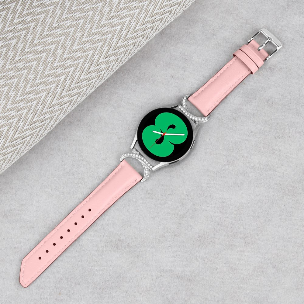 Meget Smuk Kunstlæder Universal Rem passer til Samsung Smartwatch - Pink#serie_2
