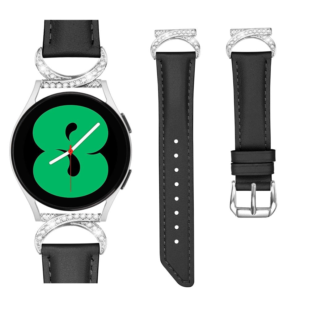 Meget Smuk Kunstlæder Universal Rem passer til Samsung Smartwatch - Sort#serie_3