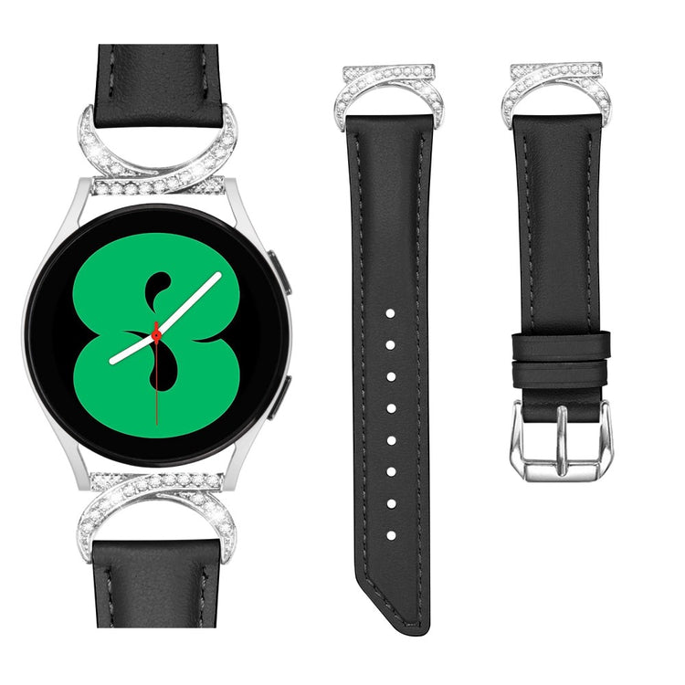 Meget Smuk Kunstlæder Universal Rem passer til Samsung Smartwatch - Sort#serie_3