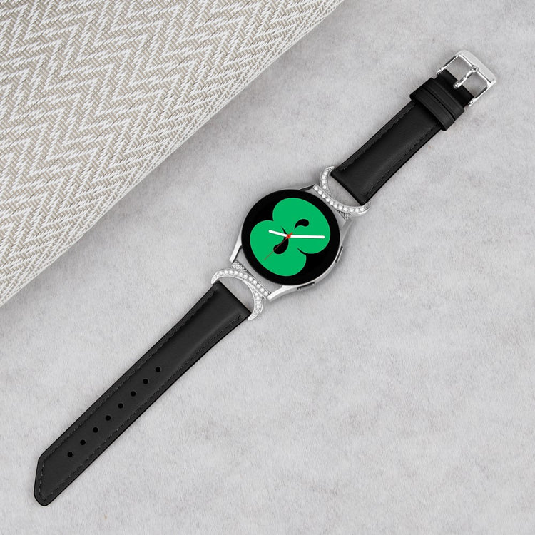Meget Smuk Kunstlæder Universal Rem passer til Samsung Smartwatch - Sort#serie_3