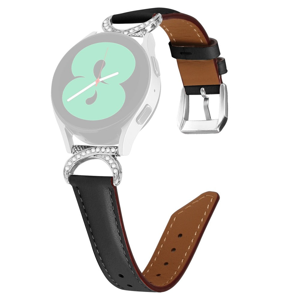 Meget Smuk Kunstlæder Universal Rem passer til Samsung Smartwatch - Sort#serie_3