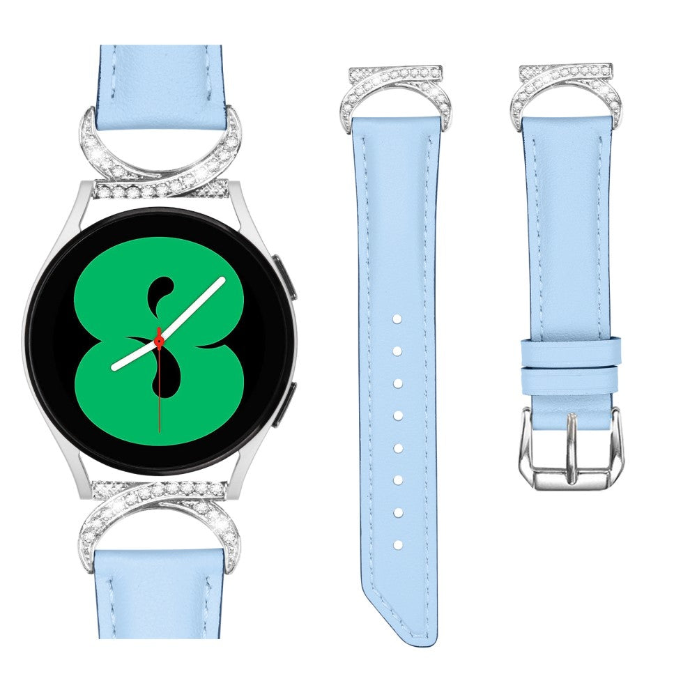 Meget Smuk Kunstlæder Universal Rem passer til Samsung Smartwatch - Blå#serie_4