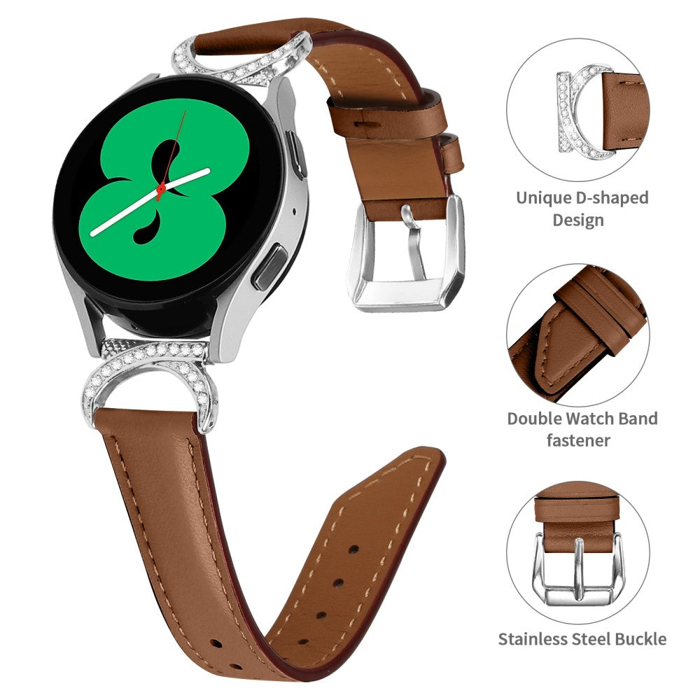 Meget Smuk Kunstlæder Universal Rem passer til Samsung Smartwatch - Brun#serie_6