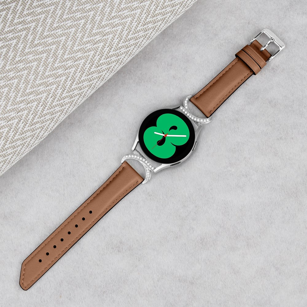 Meget Smuk Kunstlæder Universal Rem passer til Samsung Smartwatch - Brun#serie_6