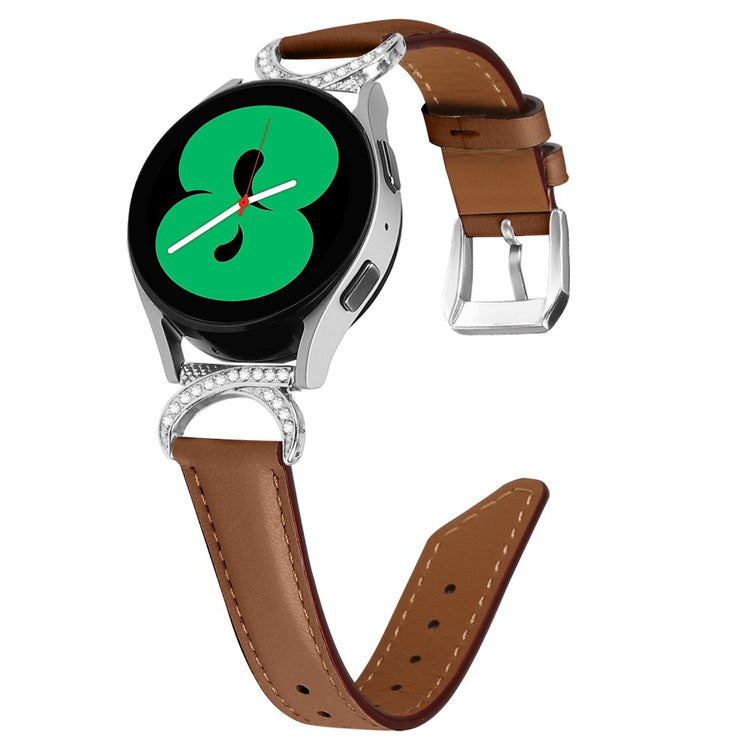 Meget Smuk Kunstlæder Universal Rem passer til Samsung Smartwatch - Brun#serie_6